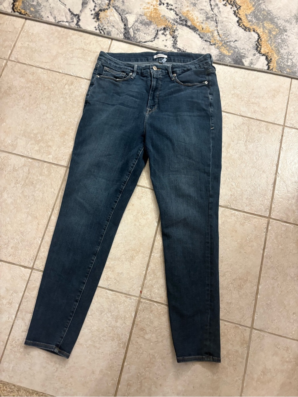 Good American Good Leg Dark Wash Skinny Jeans 18